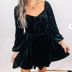 🖤 Blu Pepper Velvety Fit & Flare Dress 🖤 - Medium